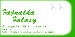 hajnalka halasy business card